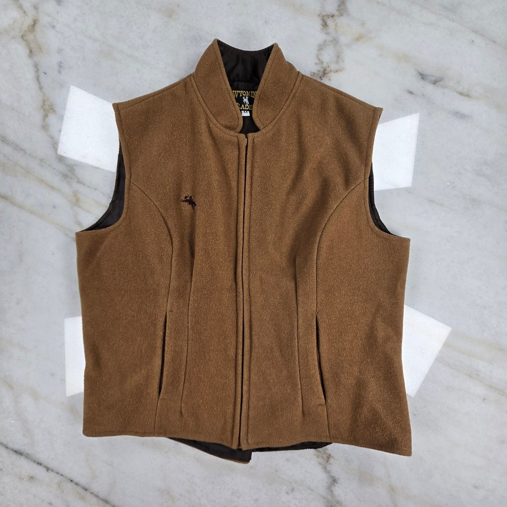 Wyoming Traders Wool Vest Womens Medium Brown Virgin Woolβ Western Cowgirl Style